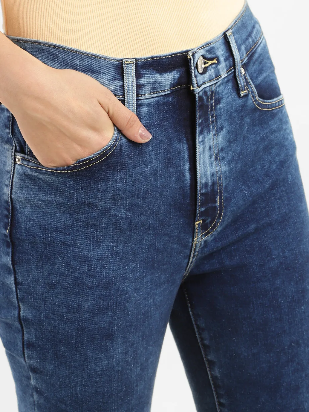 Women's Indigo Skinny Fit High Rise Jeans
