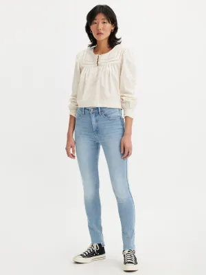 Women's Light Blue Skinny Fit High Rise Jeans