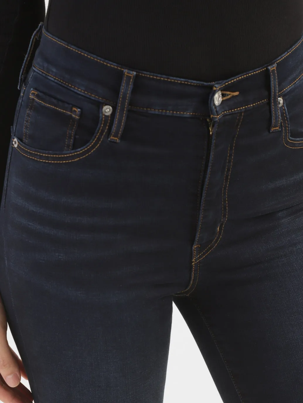 Women's Navy Blue Skinny Fit High Rise Jeans