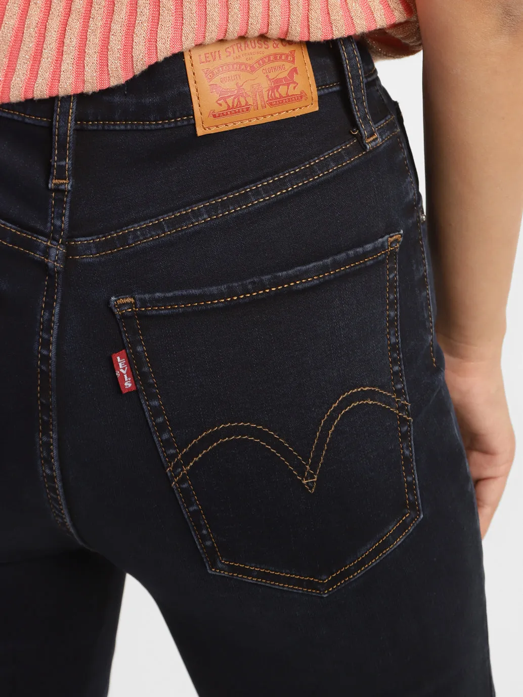 Women's Navy Blue Skinny Fit High Rise Jeans