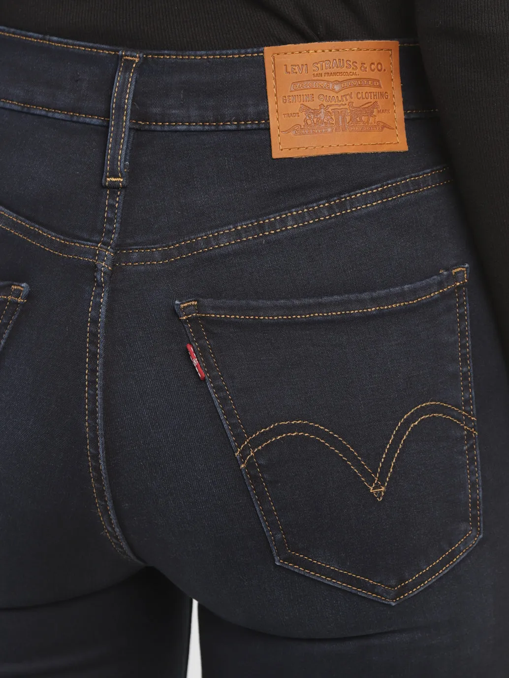 Women's Navy Blue Skinny Fit High Rise Jeans